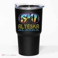 Ski Alyeska Alaska Skiing Vacation Tumbler thumb 0