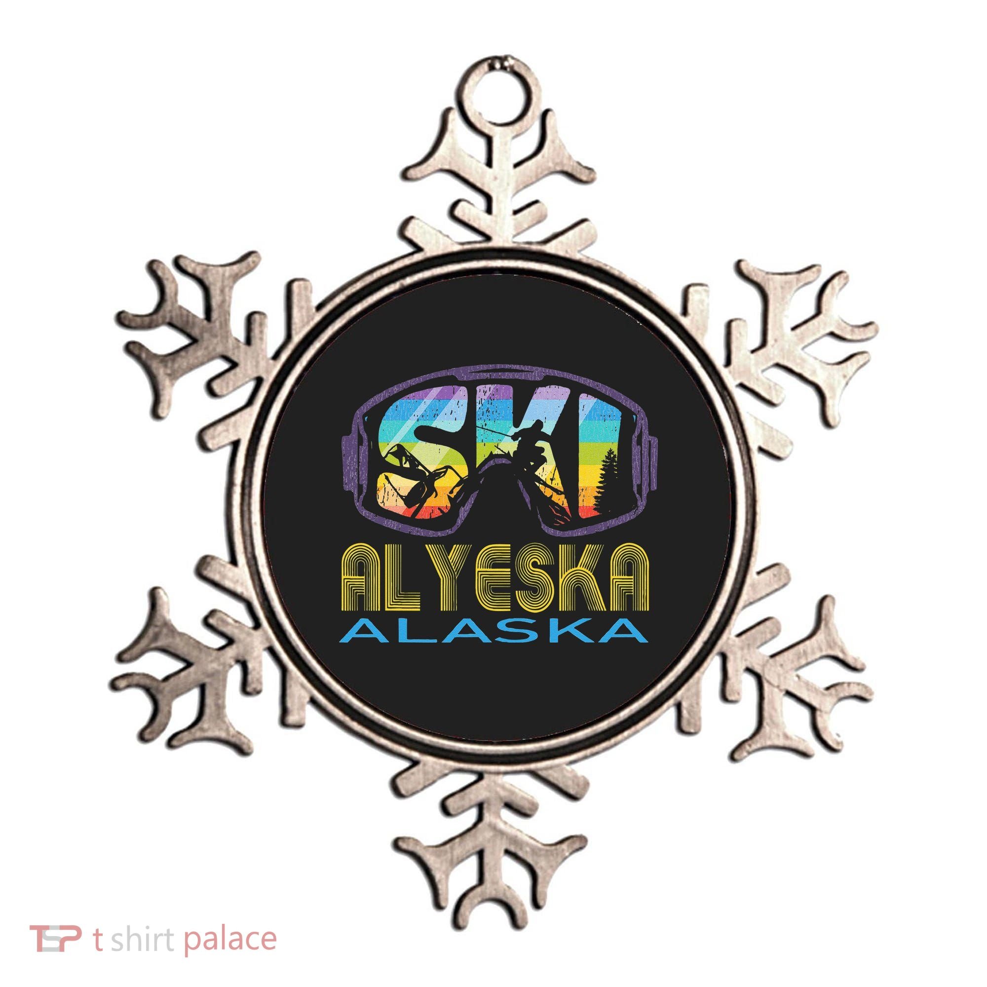 Ski Alyeska Alaska Skiing Vacation Ornament