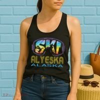 Ski Alyeska Alaska Skiing Vacation Women's Tank Top thumb 2