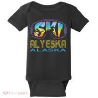 Ski Alyeska Alaska Skiing Vacation Baby Bodysuit thumb 0