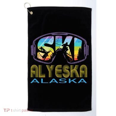 Ski Alyeska Alaska Skiing Vacation Golf Towel