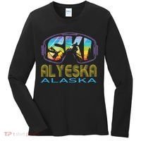 Ski Alyeska Alaska Skiing Vacation Women's Long Sleeve Shirt thumb 0