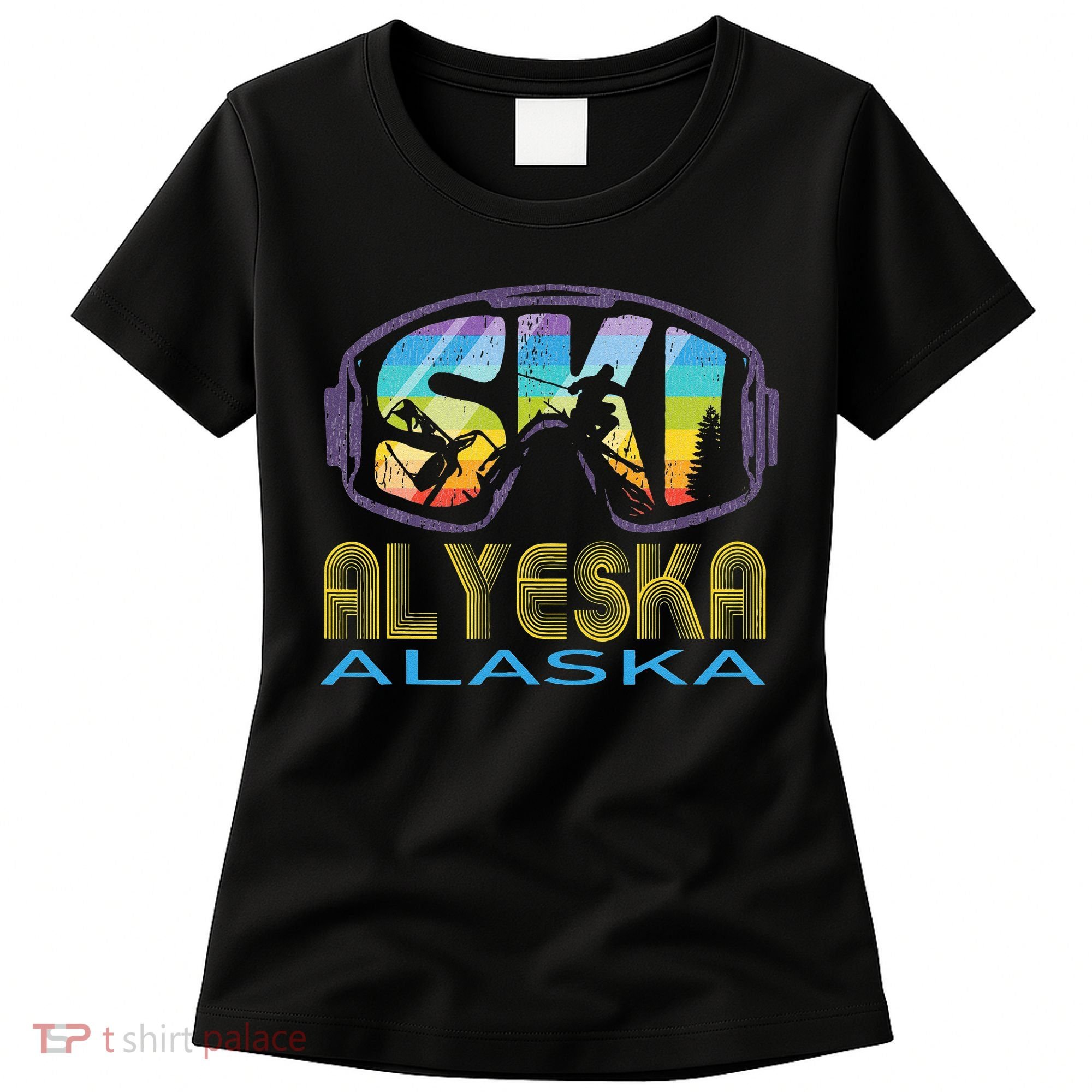 Ski Alyeska Alaska Skiing Vacation Women's T-Shirt