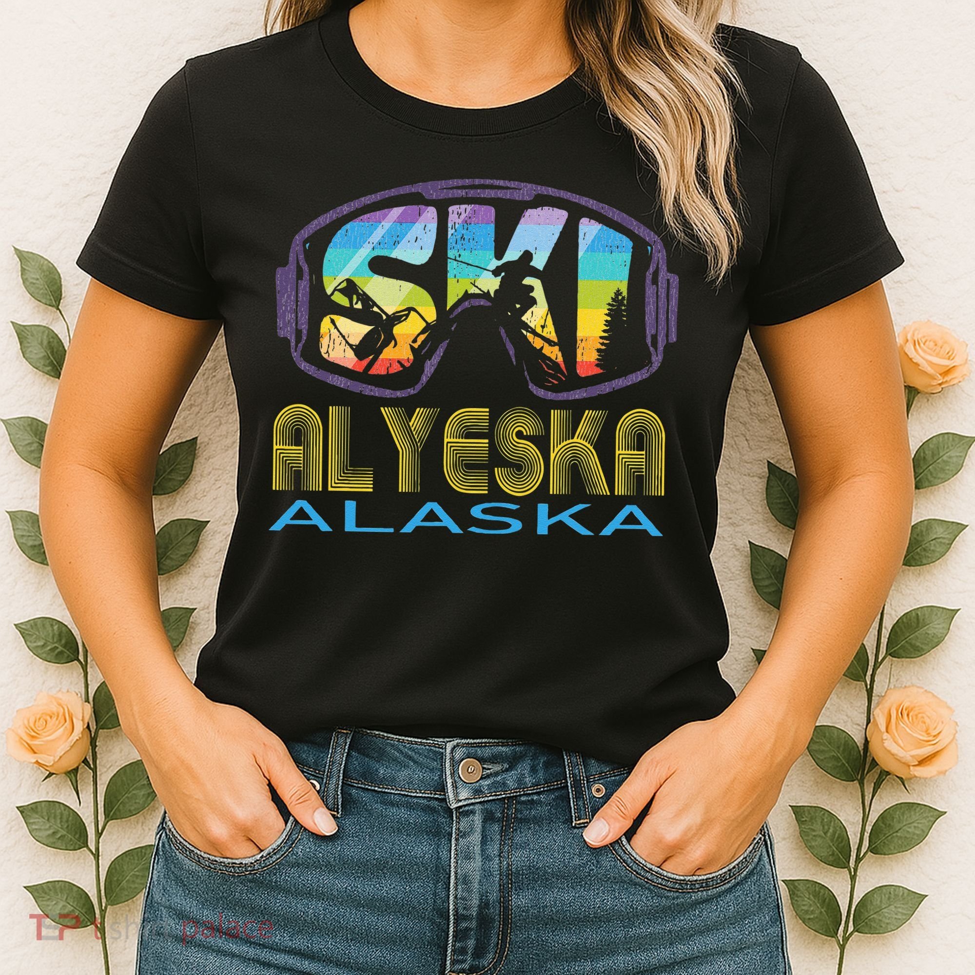 Ski Alyeska Alaska Skiing Vacation Women's T-Shirt
