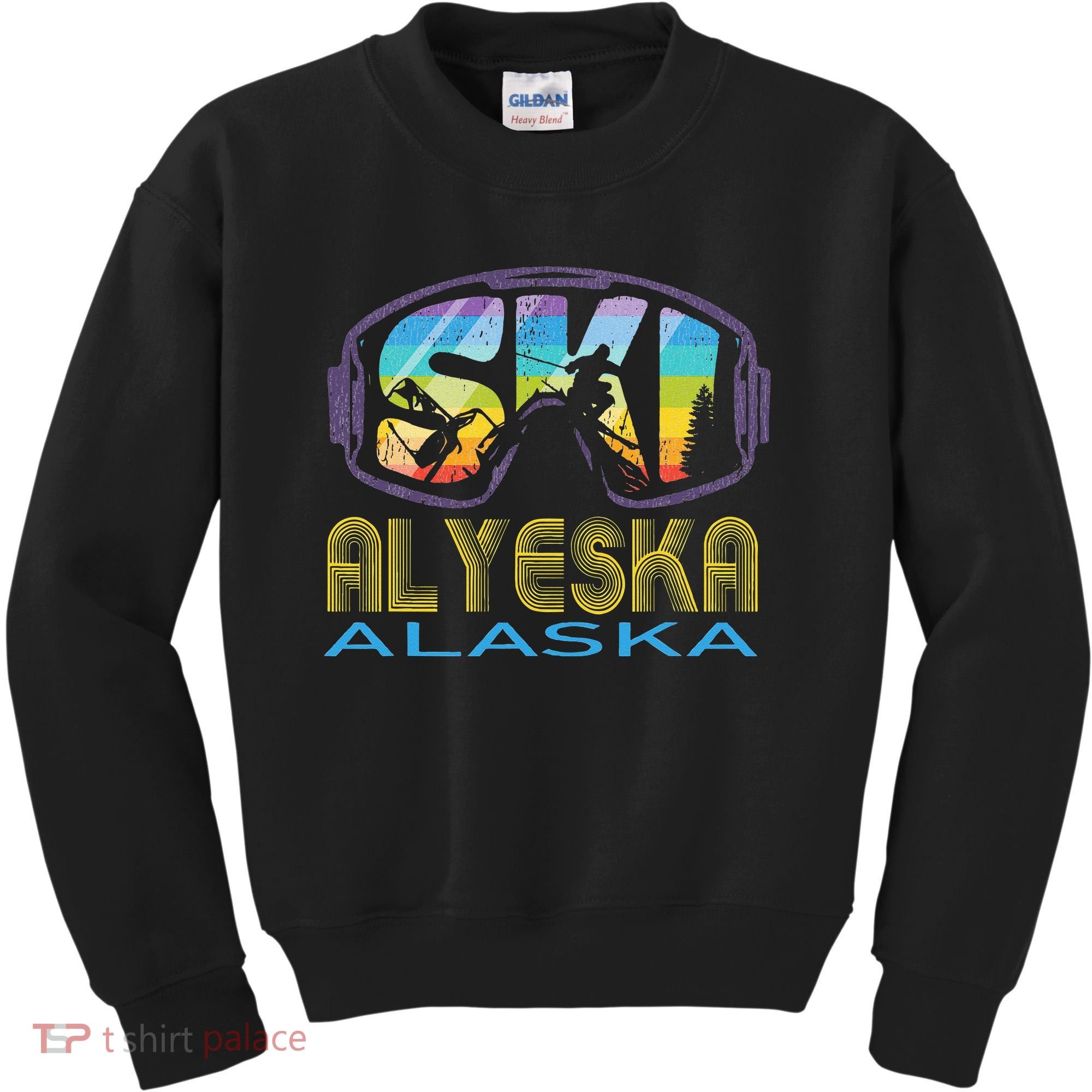 Ski Alyeska Alaska Skiing Vacation Kids Sweatshirt