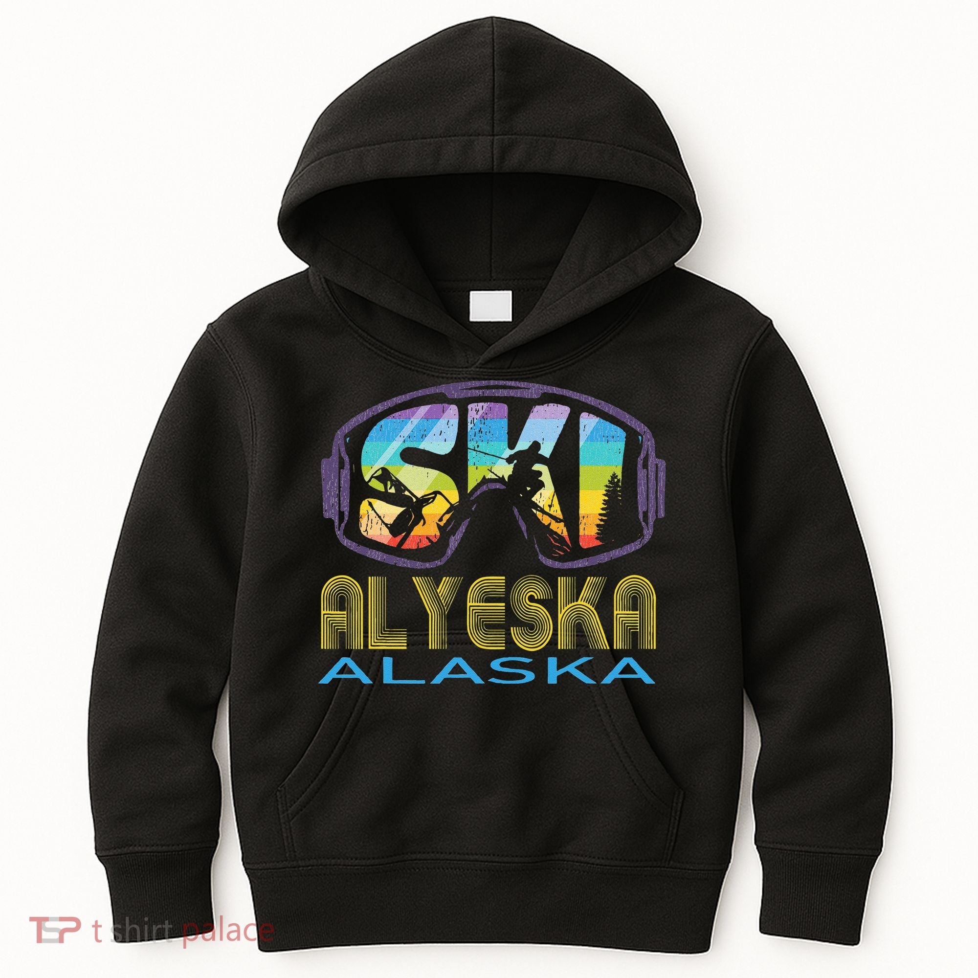 Ski Alyeska Alaska Skiing Vacation Kids Hoodie