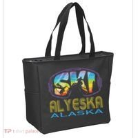 Ski Alyeska Alaska Skiing Vacation Tote Bag thumb 2