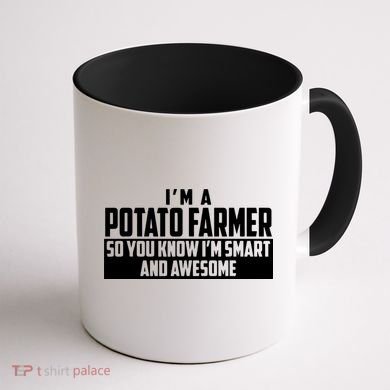 Smart And Awesome Potato Farmer Coffee Mug back