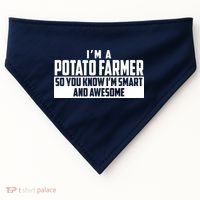 Smart And Awesome Potato Farmer USA-Made Doggie Bandana thumb 0