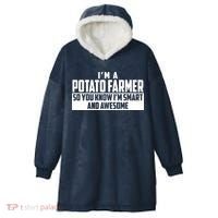 Smart And Awesome Potato Farmer Hooded Wearable Blanket thumb 0