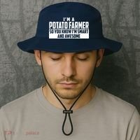 Smart And Awesome Potato Farmer Bucket Hat thumb 2