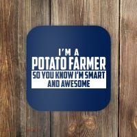 Smart And Awesome Potato Farmer Coaster thumb 0