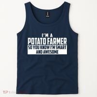 Smart And Awesome Potato Farmer Tank Top thumb 2