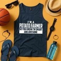 Smart And Awesome Potato Farmer Tank Top thumb 4
