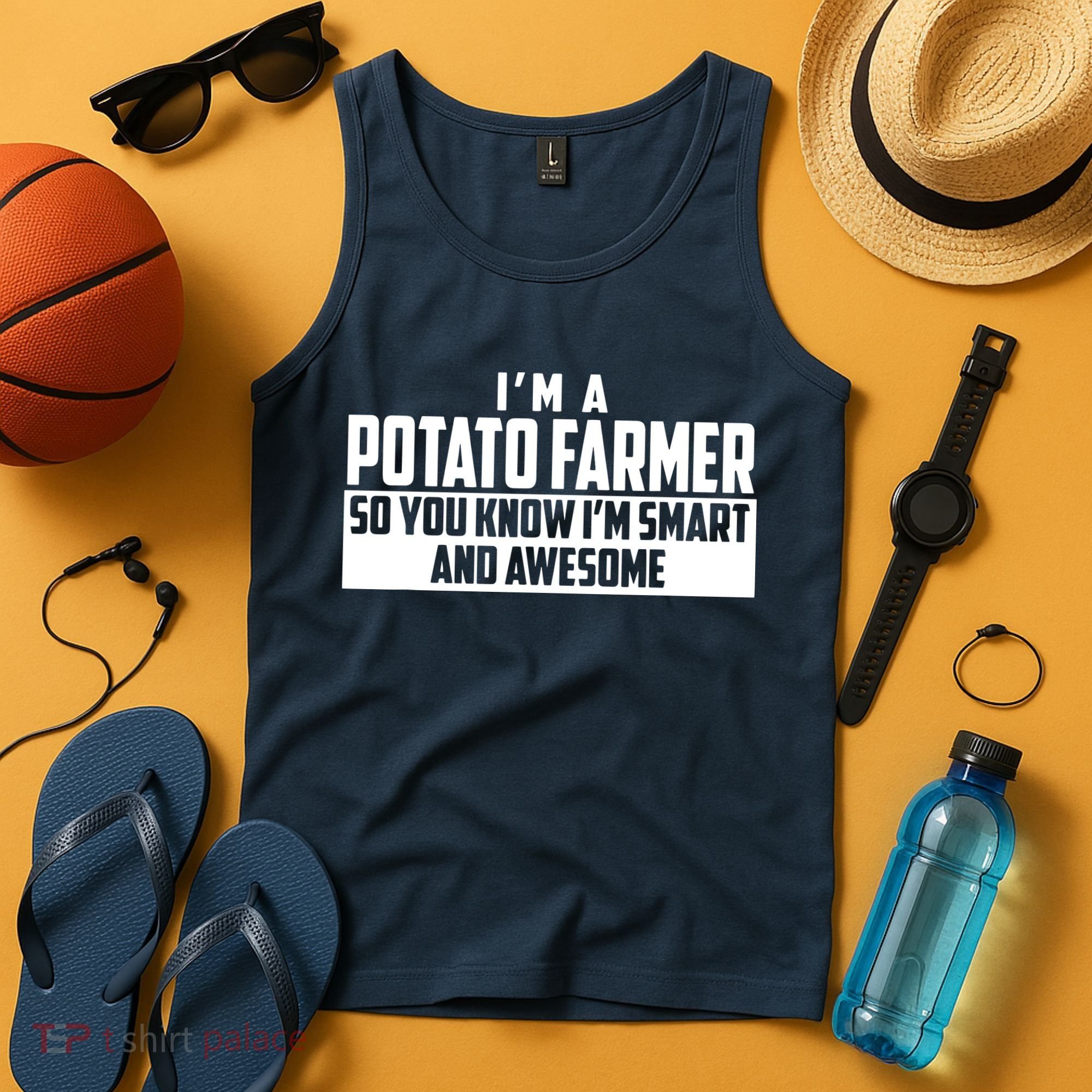 Smart And Awesome Potato Farmer Tank Top