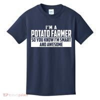 Smart And Awesome Potato Farmer Kids T-Shirt thumb 0
