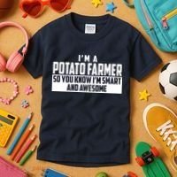 Smart And Awesome Potato Farmer Kids T-Shirt thumb 3