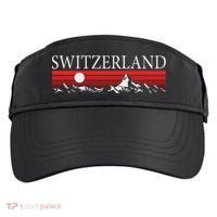Swiss Alps And Red Sunset Switzerland Mountains Adult Drive Performance Visor thumb 0