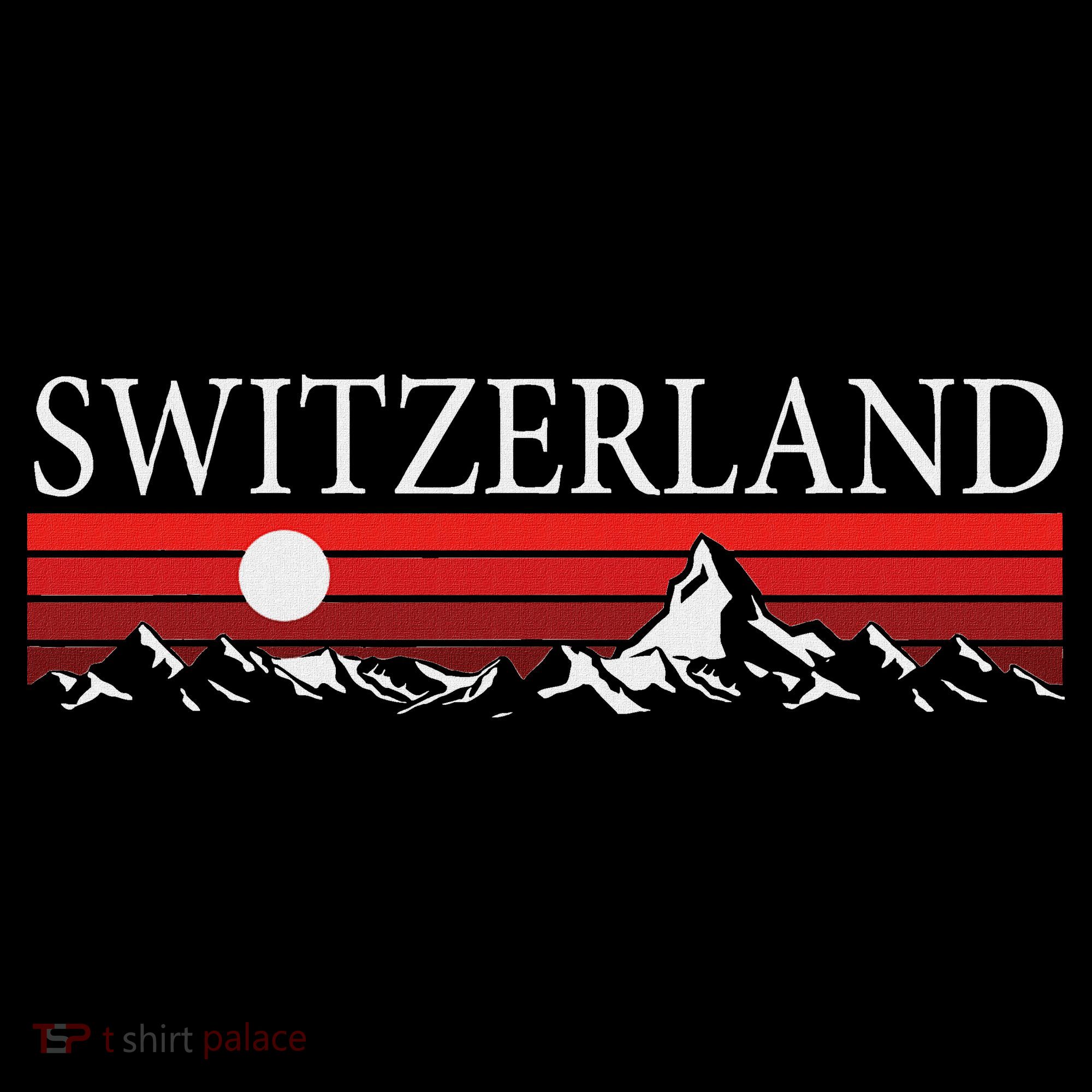 Swiss Alps And Red Sunset Switzerland Mountains Women's Hoodie