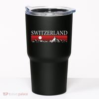 Swiss Alps And Red Sunset Switzerland Mountains Tumbler thumb 0