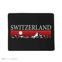 Swiss Alps And Red Sunset Switzerland Mountains Mousepad thumb 0