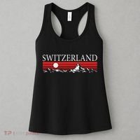 Swiss Alps And Red Sunset Switzerland Mountains Women's Tank Top thumb 3