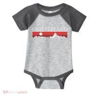 Swiss Alps And Red Sunset Switzerland Mountains Infant Baby Jersey Bodysuit thumb 0