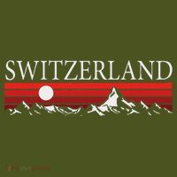 Swiss Alps And Red Sunset Switzerland Mountains The Baniff Cuffed Pom Beanie thumb 2