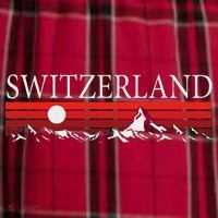 Swiss Alps And Red Sunset Switzerland Mountains Women's Flannel Plaid Pajama Pants thumb 2