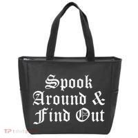 Spook Around And Find Out Funny Halloween Tote Bag thumb 0