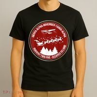 Santa Airlines Aviation Holiday Retro Pilot Christmas T-Shirt thumb 3