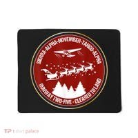 Santa Airlines Aviation Holiday Retro Pilot Christmas Mousepad thumb 0