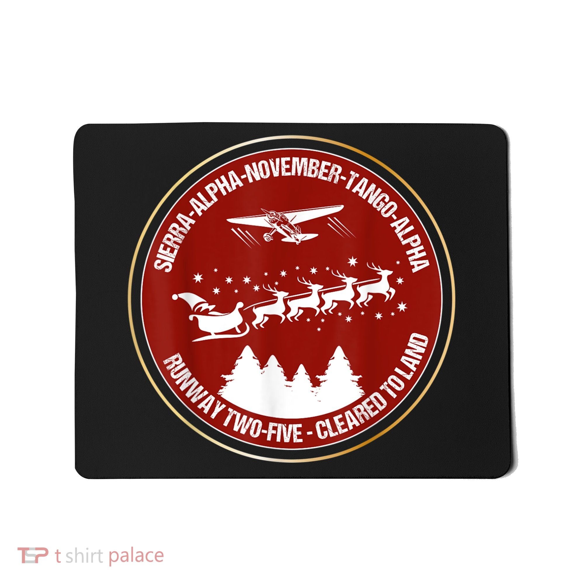 Santa Airlines Aviation Holiday Retro Pilot Christmas Mousepad