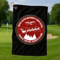 Santa Airlines Aviation Holiday Retro Pilot Christmas Golf Towel thumb 1