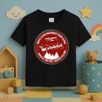 Santa Airlines Aviation Holiday Retro Pilot Christmas Toddler T-Shirt thumb 3