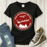 Santa Airlines Aviation Holiday Retro Pilot Christmas Women's T-Shirt thumb 3