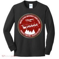 Santa Airlines Aviation Holiday Retro Pilot Christmas Kids Long Sleeve Shirt thumb 0