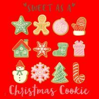 Sweet As A Christmas Cookie Cute Holiday Santa Hat thumb 1