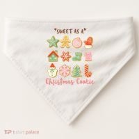 Sweet As A Christmas Cookie Cute Holiday USA-Made Doggie Bandana thumb 0