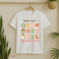Sweet As A Christmas Cookie Cute Holiday T-Shirt thumb 2