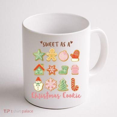 Sweet As A Christmas Cookie Cute Holiday Coffee Mug back