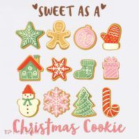 Sweet As A Christmas Cookie Cute Holiday Women's Hoodie thumb 2