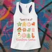 Sweet As A Christmas Cookie Cute Holiday Women's Tank Top thumb 3