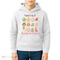 Sweet As A Christmas Cookie Cute Holiday Kids Hoodie thumb 4