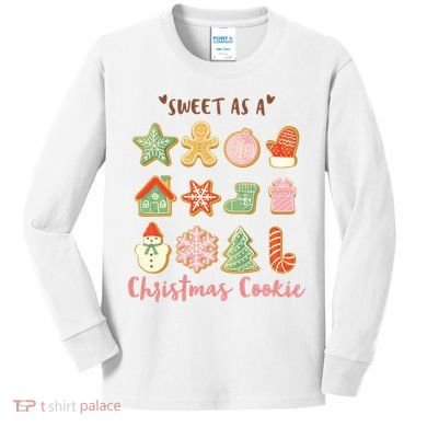 Sweet As A Christmas Cookie Cute Holiday Kids Long Sleeve Shirt
