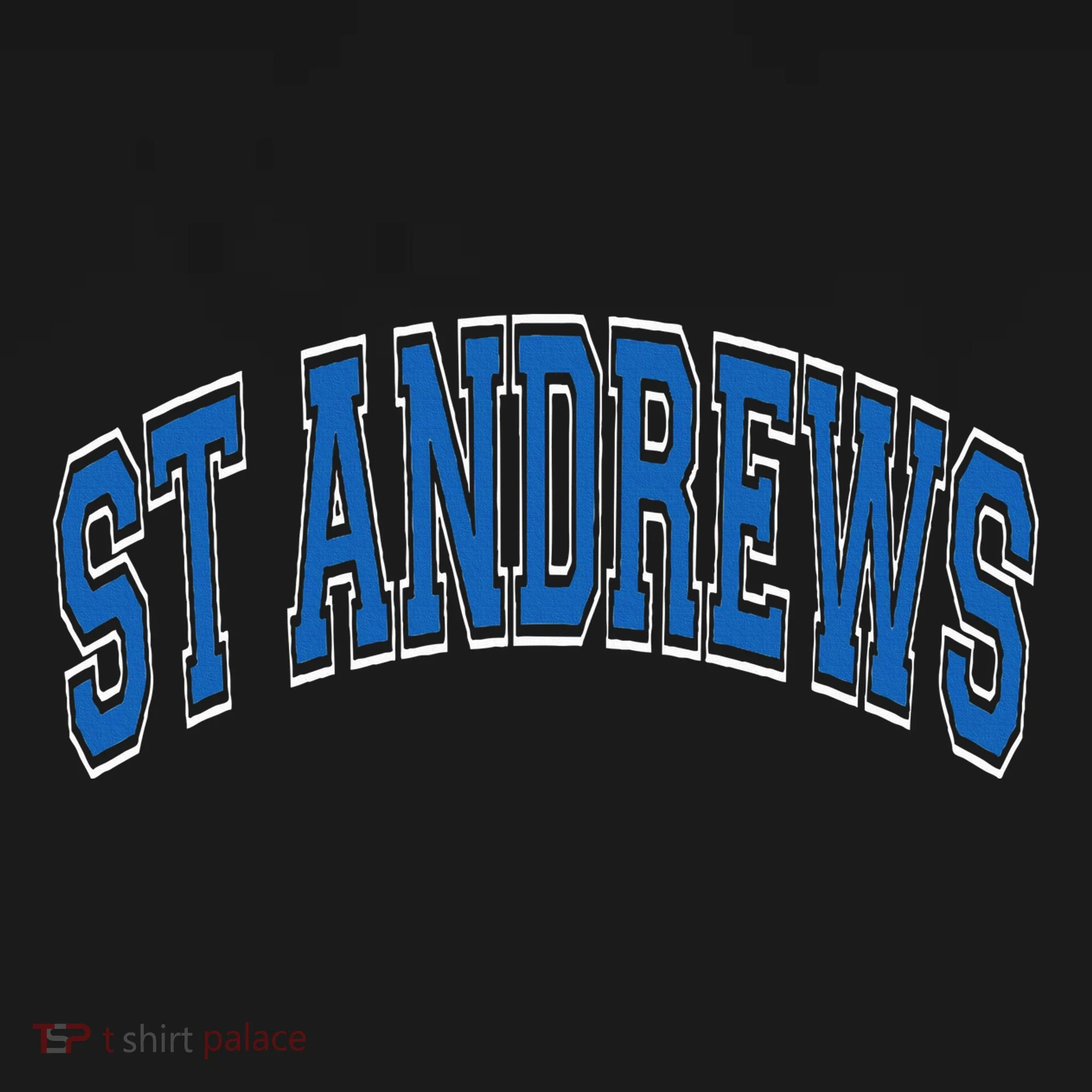 St Andrews Arched Blue Text Doggie Tank