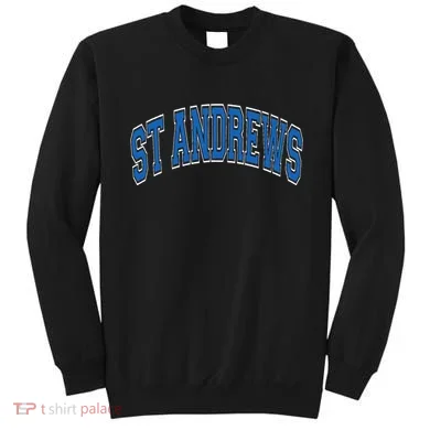 St Andrews Arched Blue Text Sweatshirt