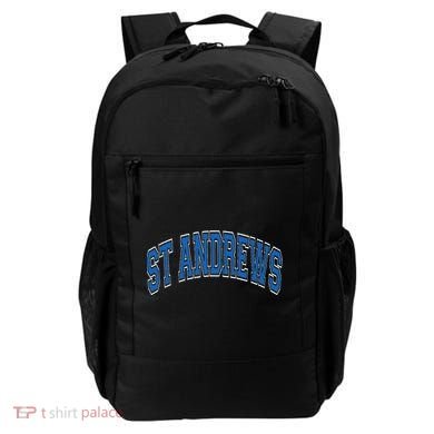 St Andrews Arched Blue Text Backpack