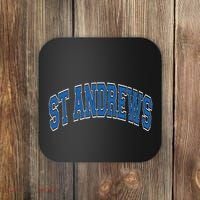 St Andrews Arched Blue Text Coaster thumb 0