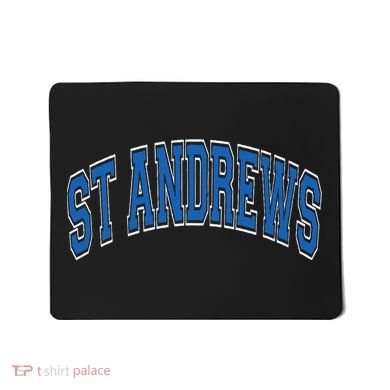 St Andrews Arched Blue Text Mousepad